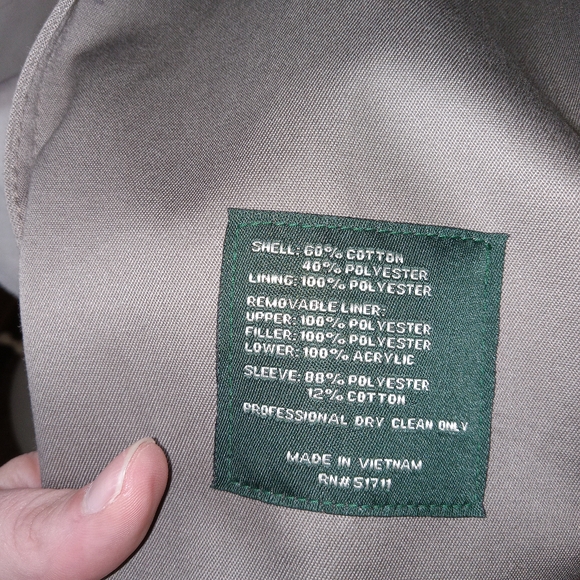 Lauren Ralph Lauren Trench Coat 48R Tan Removable Liner Belted Mens XL Old Money - Picture 14 of 15